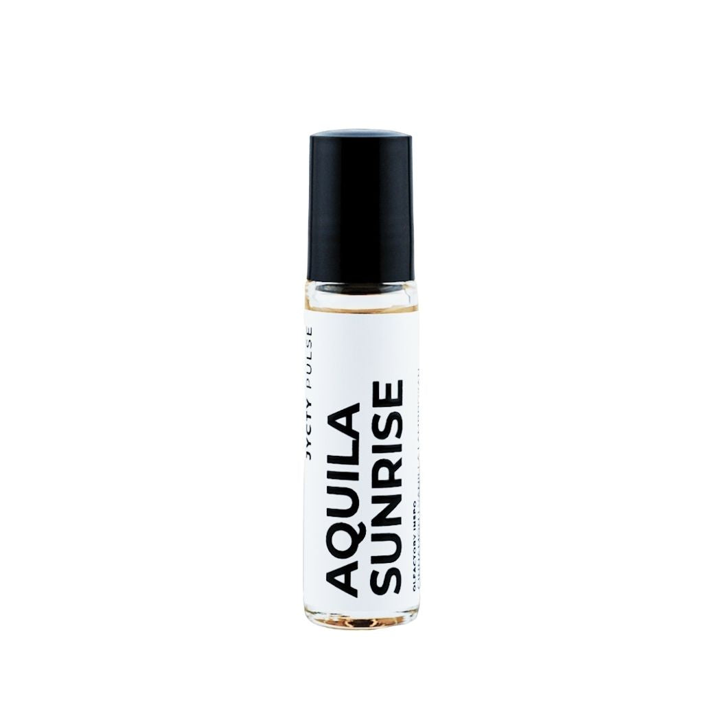 Aquila Sunrise perfume bottle on a white background
