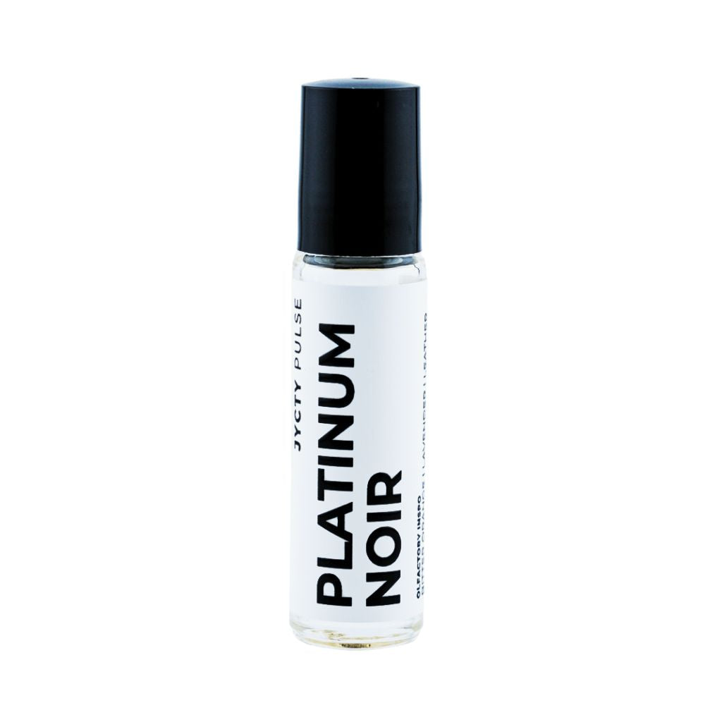 Roll-on bottle labeled 'Platinum Noir' on a white background